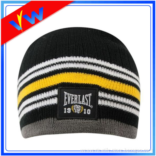Custom Woven Label Acrylic Running Beanie Hat